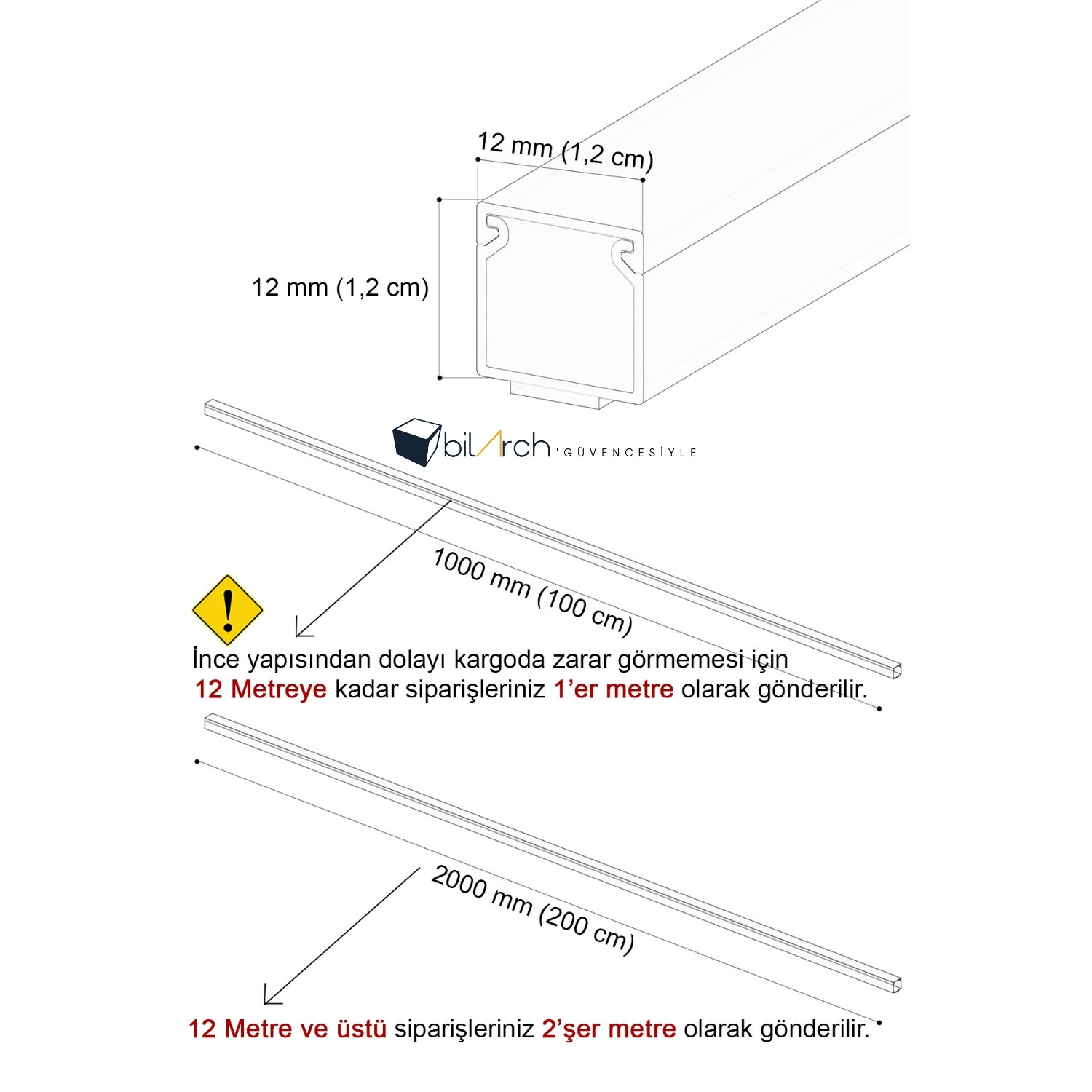 12x12 mm Beyaz Kablo Kanalı (Yapışkan Bantlı)