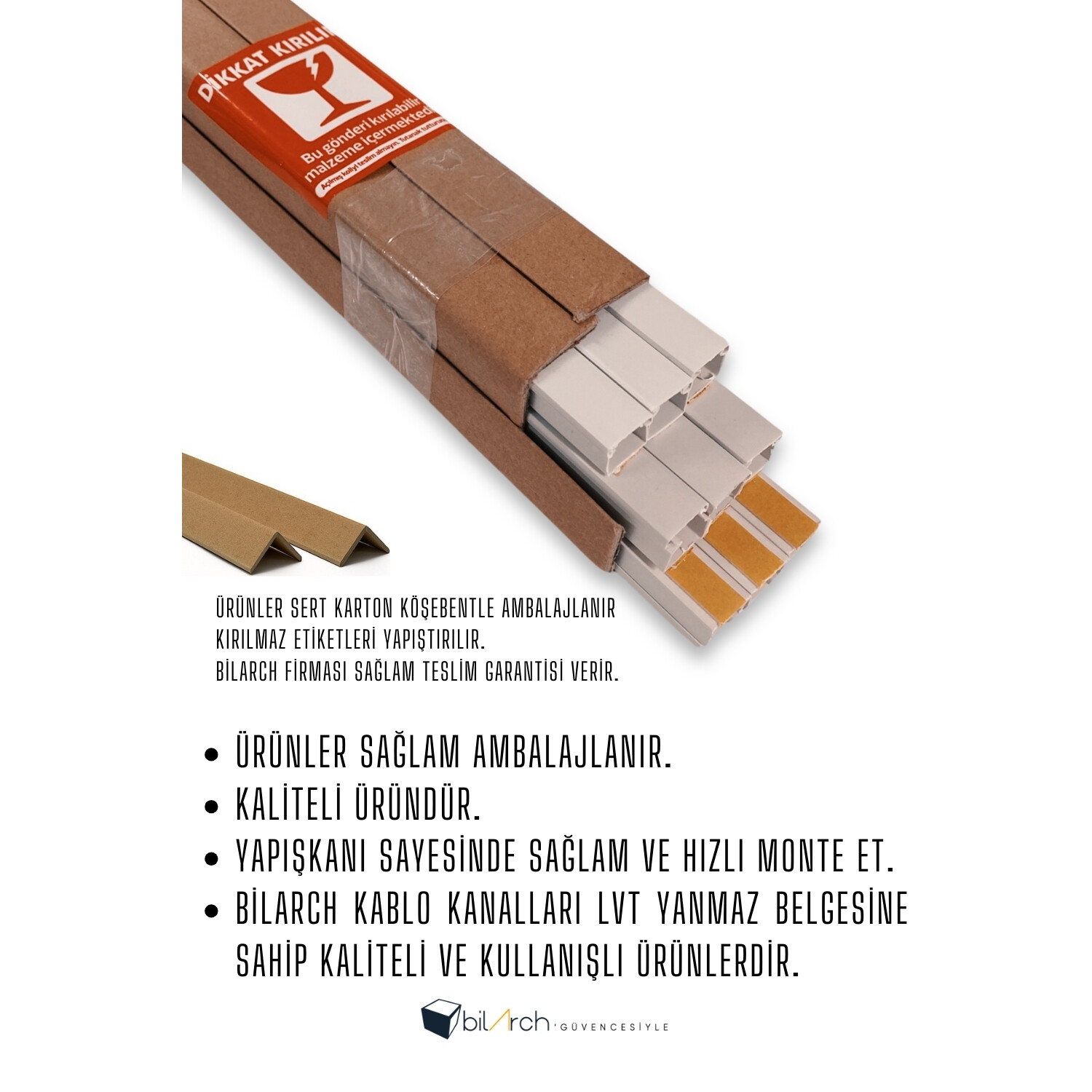12x12 mm Beyaz Kablo Kanalı (Yapışkan Bantlı)