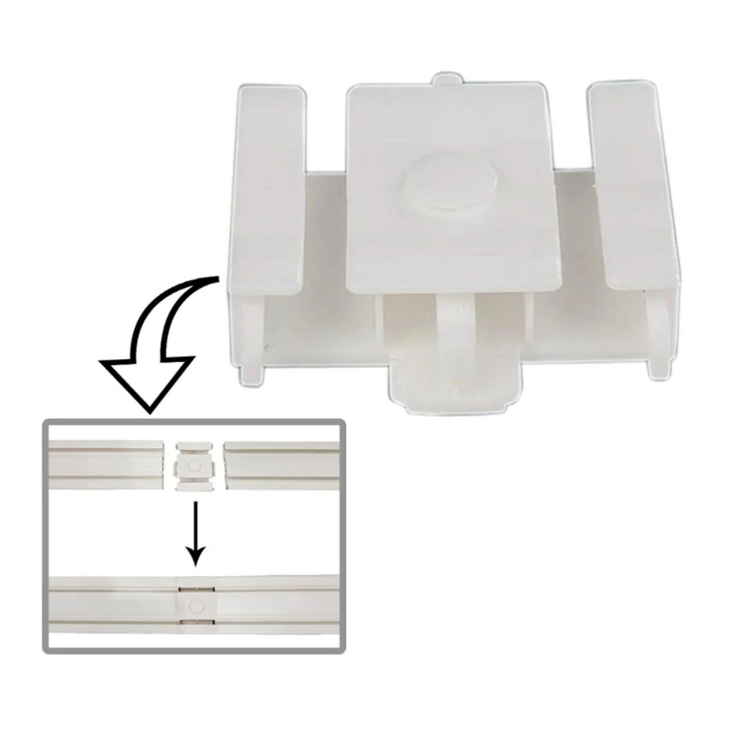 2 Raylı Korniş Ek Birleştirme Aparatı