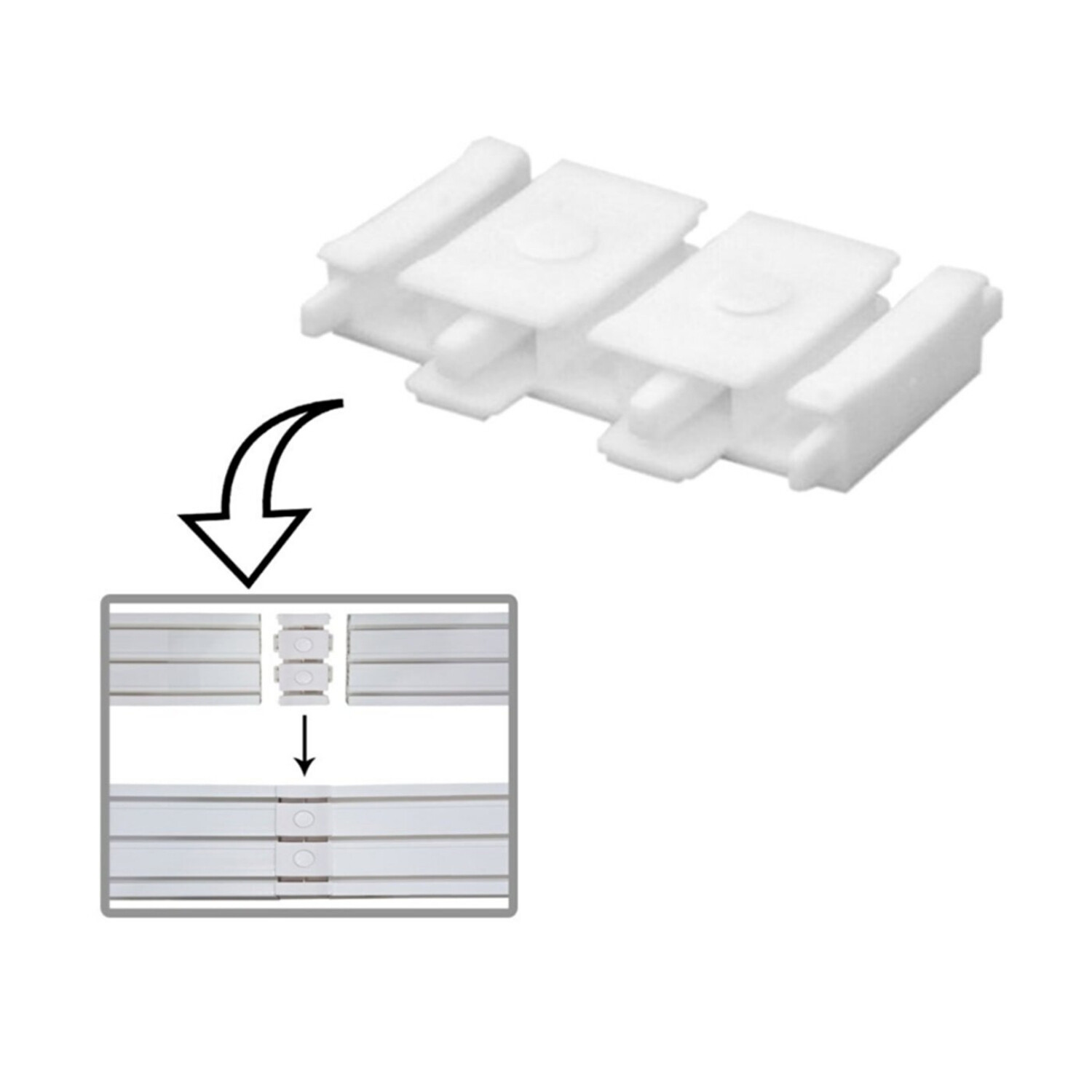 3 Raylı Korniş Ek Birleştirme Aparatı